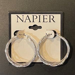 Napier beaded hoop earrings